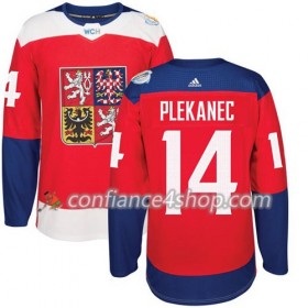 Adidas Maillot de Hockey République tchèque Tomas Plekanec 14 Coupe du monde de hockey sur glace 2016 Rouge - Homme